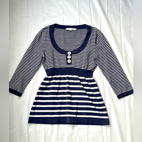 Boden Tops - BODEN Striped Top UK 10 Lightweight/Indigo Blue/Nautical/Coastal/Knitted